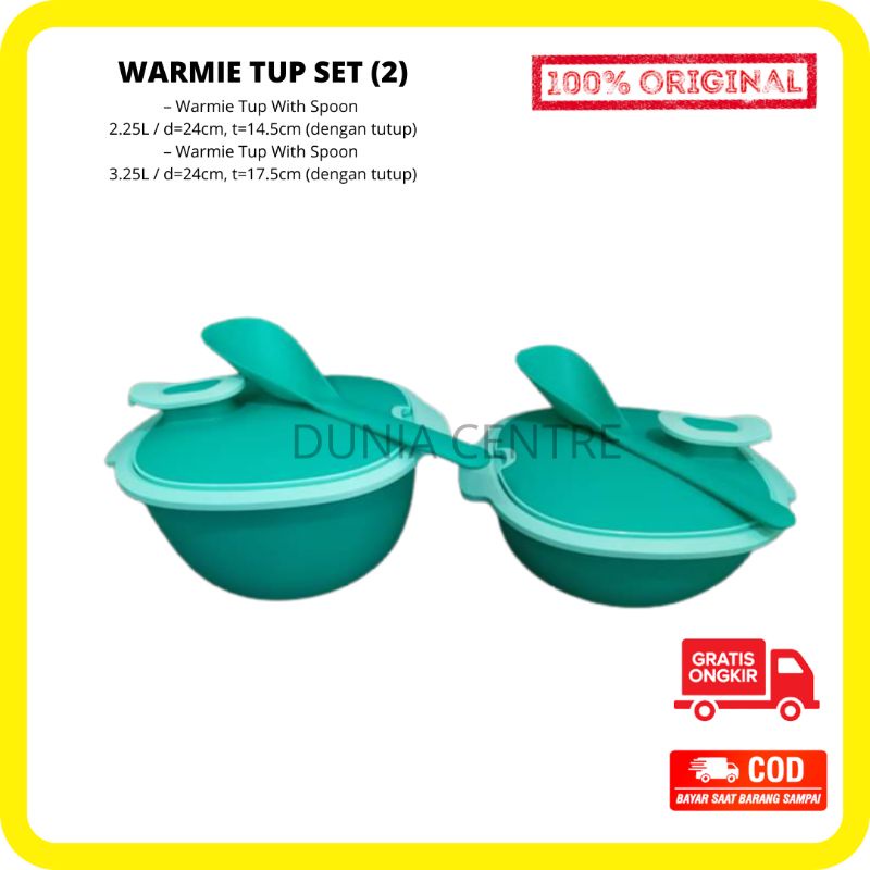 PROMO TUPPERWARE WADAH SAJI WARMIE TUP SET (2) ORIGINAL