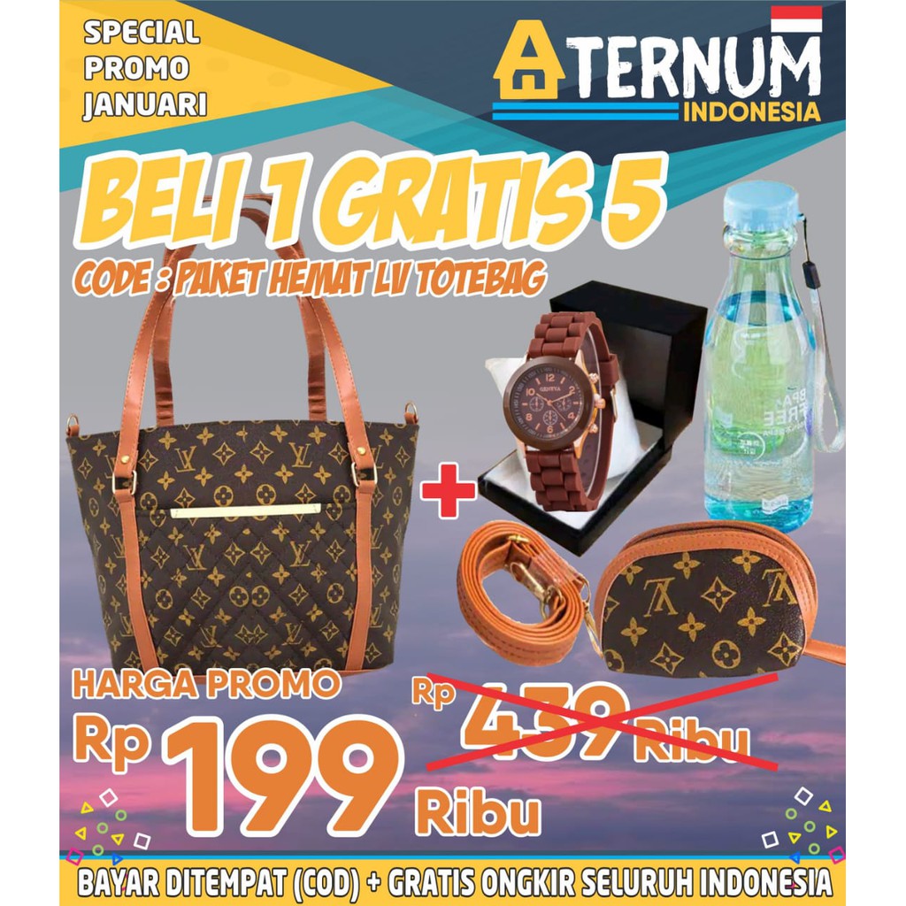 PAKET HEMAT TOTEBAG LV