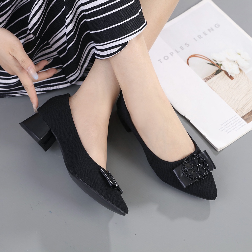 JISO RYONA SANDRA-31 Sepatu Heels Kerja Wanita Heels 4cm Import Premium