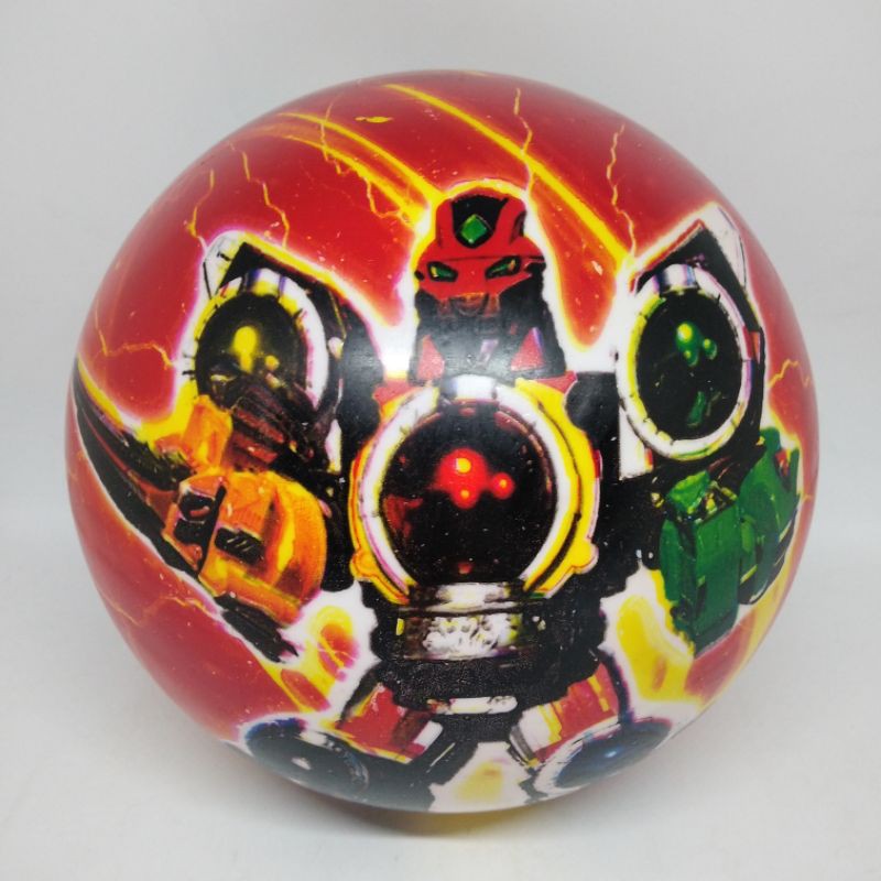 Mainan bola karet / (SNI) bola karet karakter Megazord
