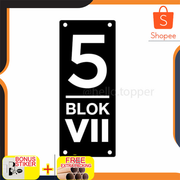 

Nomor Rumah Acrylik Timbul 12x30 - Dasar hitam Perekat ( 3M ) Keren
