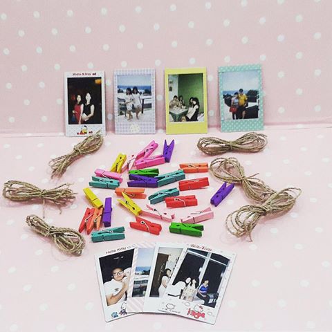 PAKET POLAROID  + WOODENCLIP + TALI RAMI