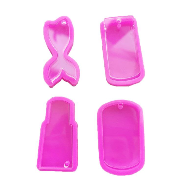 Cetakan Resin Bentuk Tulang Ikan / Sapi / Kucing / Anjing / Gantungan Kunci Bahan Silikon Handmade