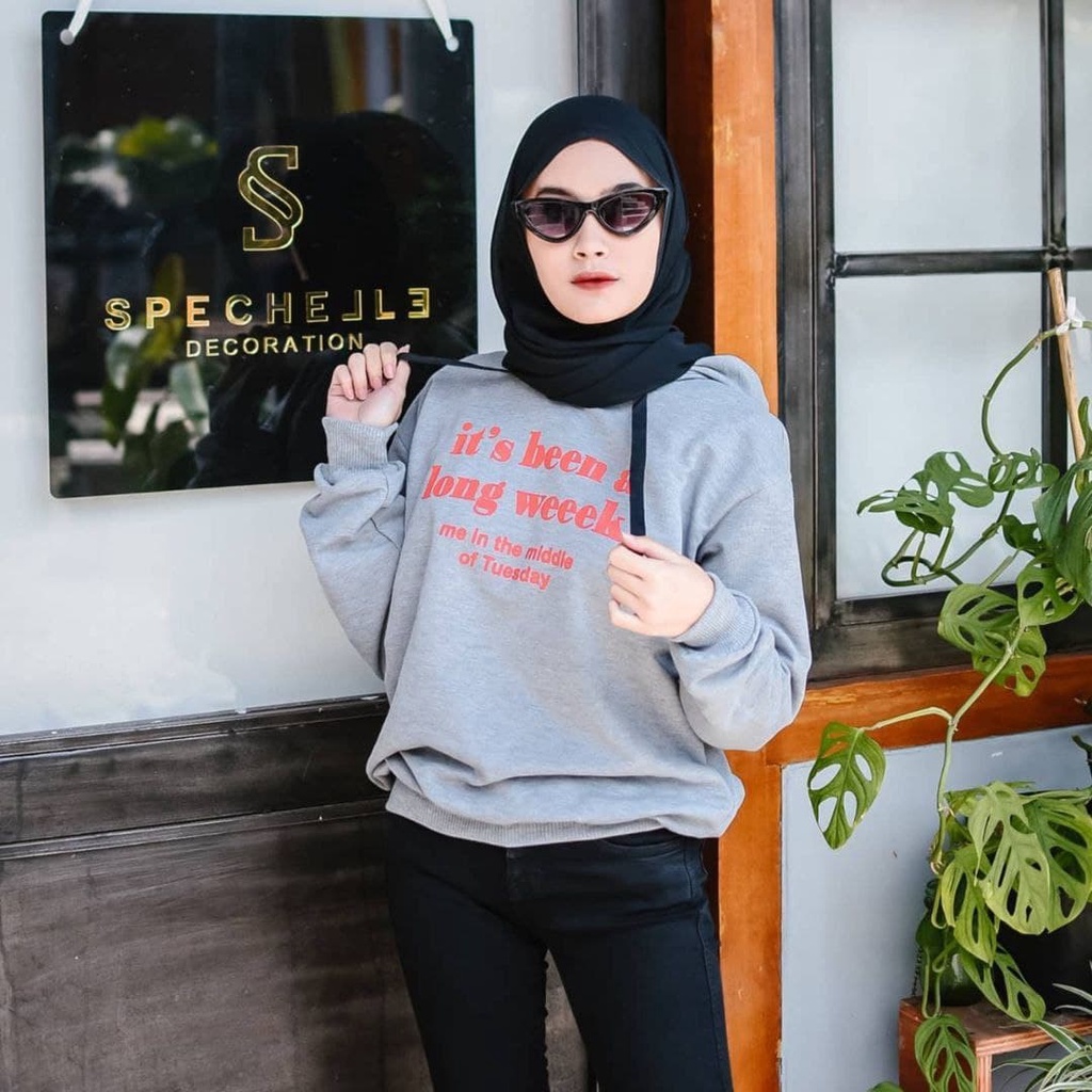 Nara Grosir - Long Week Hodie Sweater l Sweater Pria dan Wanita