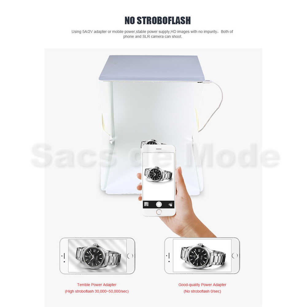 LARGE Photo Studio Box TERMASUK LED Folding Kotak Tempat Foto Portable