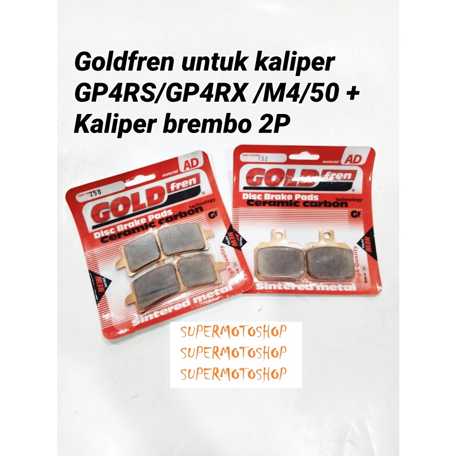 Paket kampas kaliper brembo gp4rx gp4rs 2p 152 kampas rem 258 goldfren