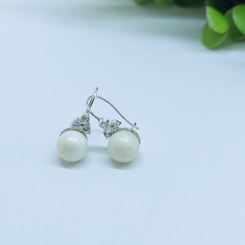 ANTING PERAK MUTIARA LAUT BERSERTIFIKAT, ASLI LOMBOK, MURAH, ANTING PANJANG, KADO ULTAH