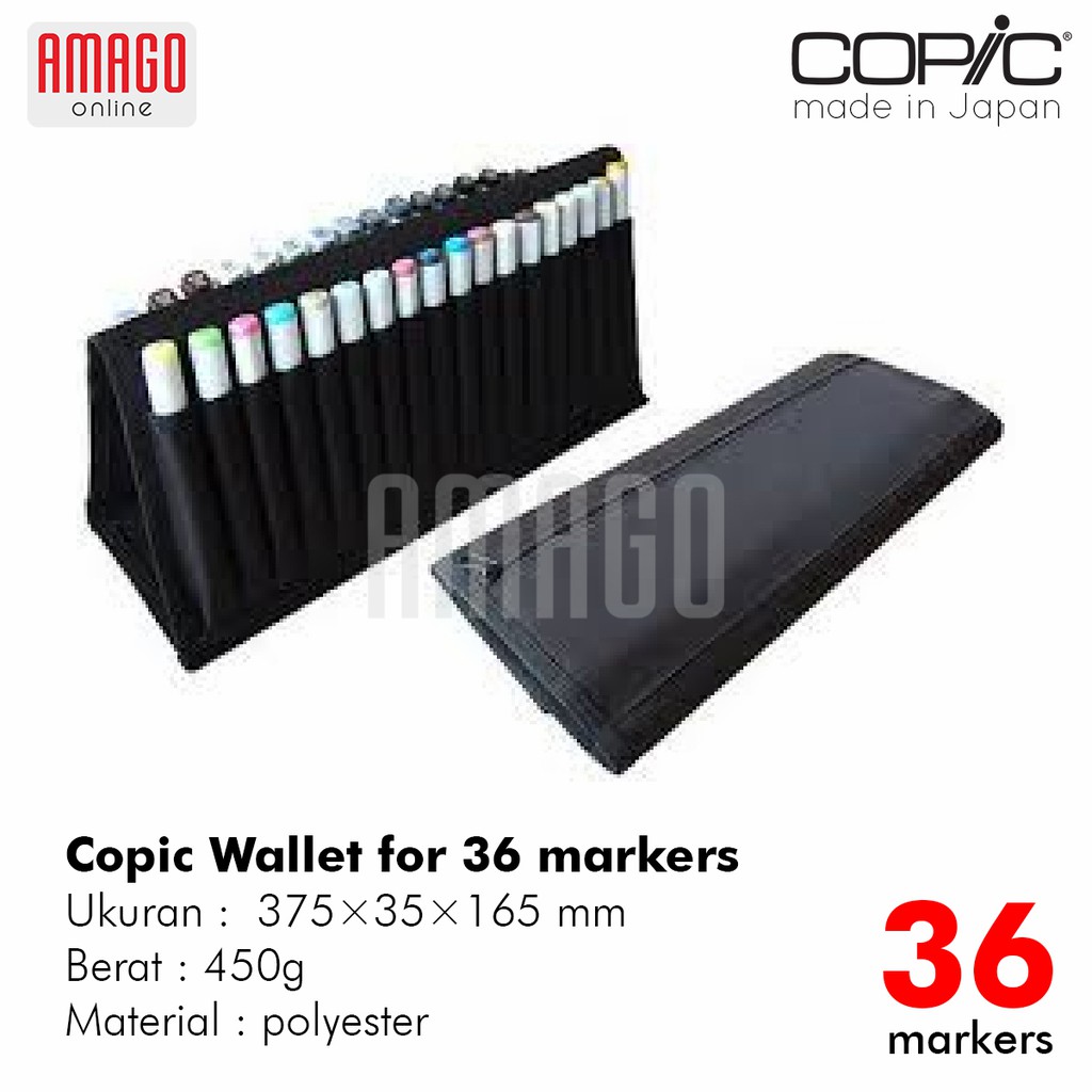 Copic Wallet Bag Case 36 markers - Tas Copic isi 36