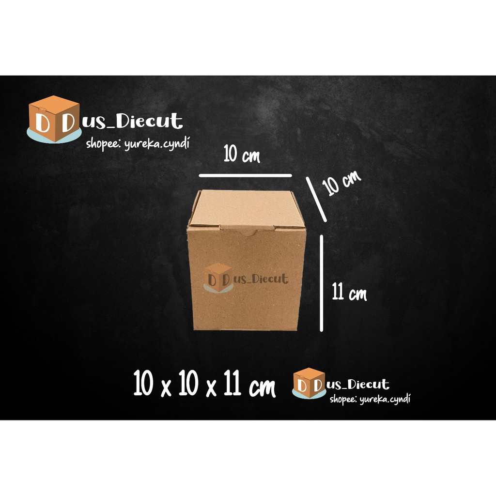 

Kardus die cut uk. 10x10x11 cm (model box pizza)