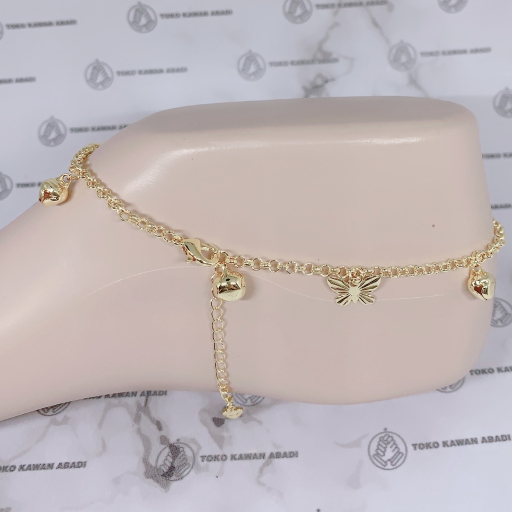 Gelang Kaki Xuping Gold Wanita Dewasa Motif Kapsul Fashion Terbaru *01