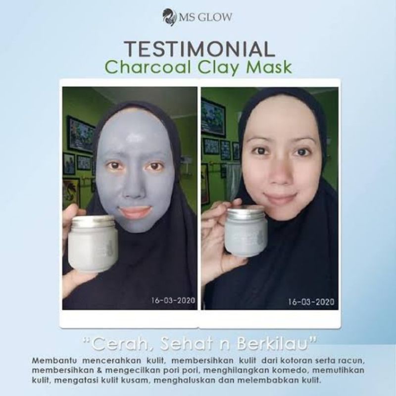 MASKER MS GLOW CHARCOAL CLAY MASK / MASKER MS GLOW GREEN TEA CLAY MASK
