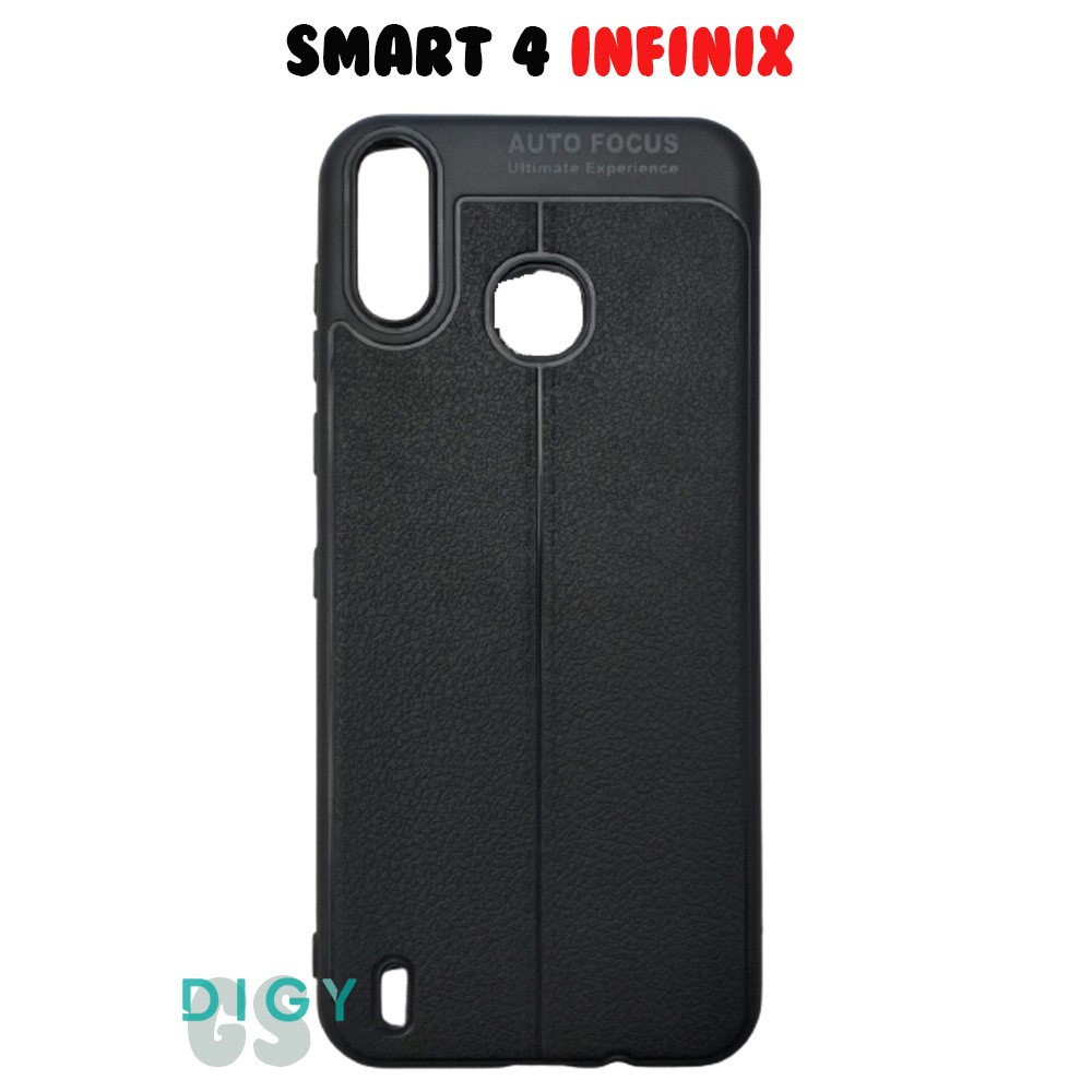 Casing INFINIX SMART 4  NEW HOT Softcase Leather Auto Focus Original