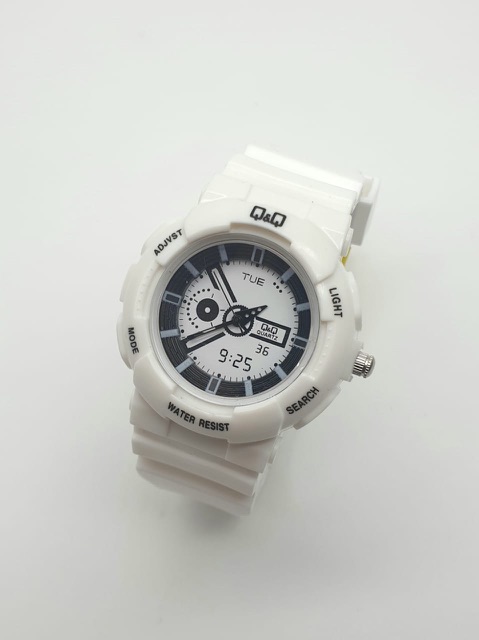 JAM TANGAN WANITA / PRIA SPORT ANALOG QQ Tali Warna