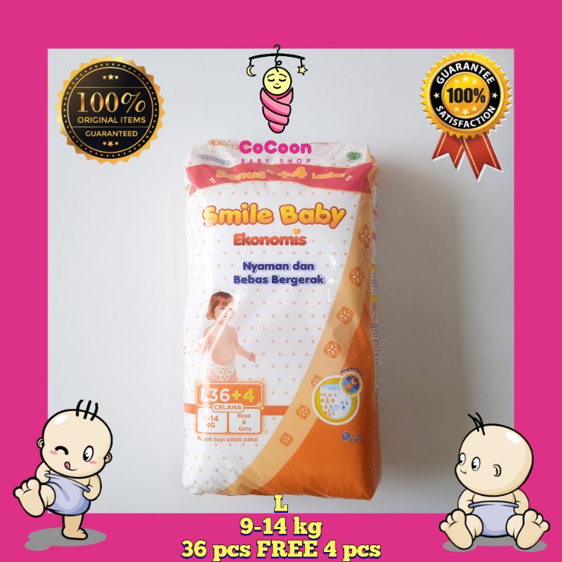 Popok Bayi Goon Smile Baby Ekonomis L36 L36+4 L 36+4 Tipe Celana