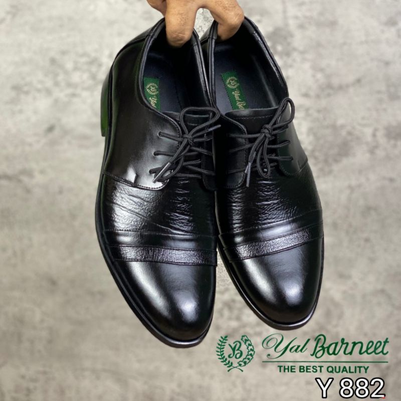 Sepatu Pantofel Pria Formal Tali Model Baru Pantopel Kerja Kulit Asli Pentopel Yal Barneet 887