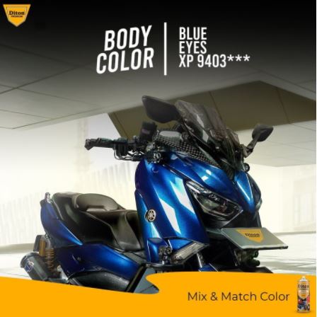 Cat Pilox Semprot Diton Premium XP 9403 Xirallic Blue Eyes 400cc Warna Biru Sepeda Motor Mobil Velg Mesin Bodi