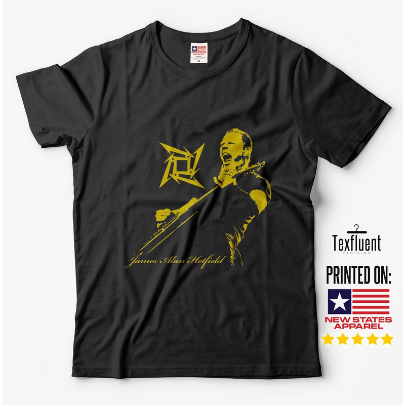 Kaos Metallica Logo Band Pria Wanita S, M, L, XL Tshirt Legend Alternative Rock Metal Lengan Pendek