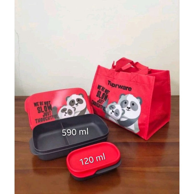 Foody buddy panda merah tupperware / foodie buddy tupperware / lu