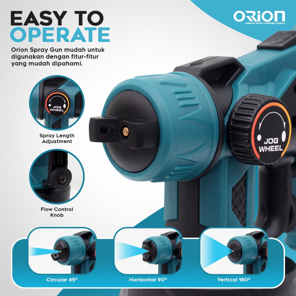 Portable Spray Gun Elektrik Cordless Orion ESGCX33381 Lithium Ion