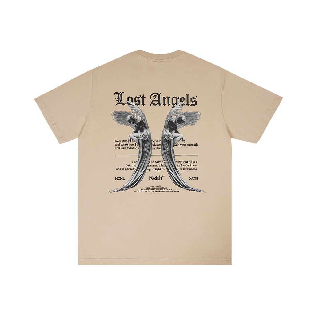 LOST ANGELS -KAOS DISTRO KEITH STUDIO CREAM PRIA/WANITA