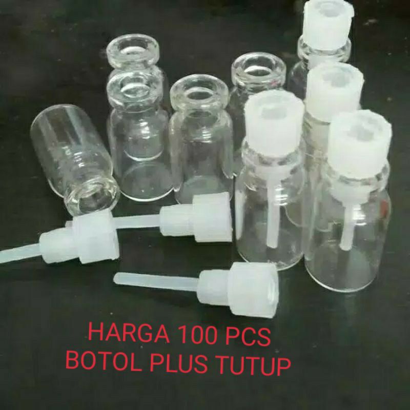 Botol kaca tester Parfum kaca  3cc / 3 cc / 3ml per 100bj