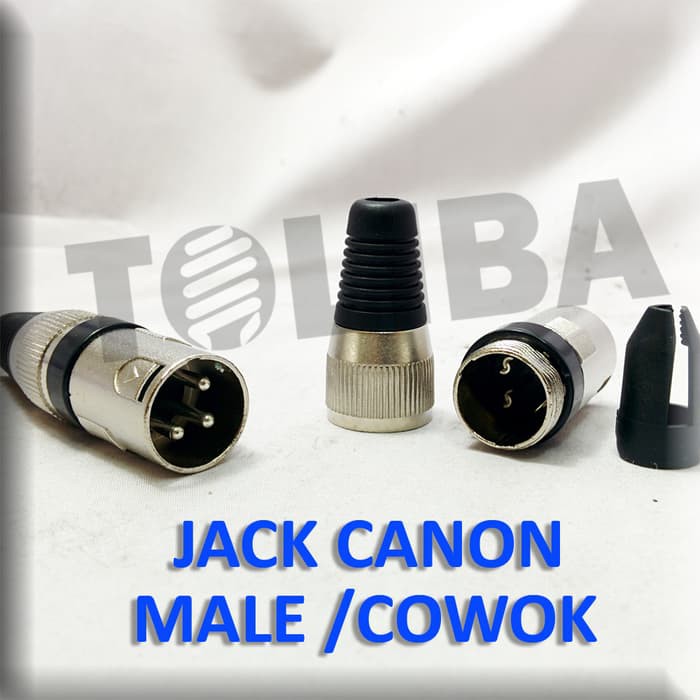 jack canon male cowo jantan / soket canon besi / jack mic canon