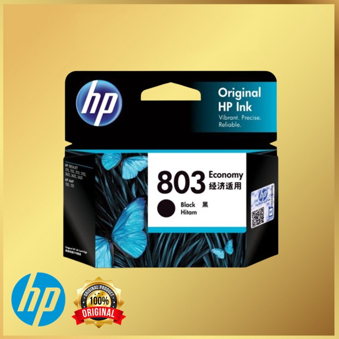 Tinta HP 803 Black  Original Ink Cartridge Hitam