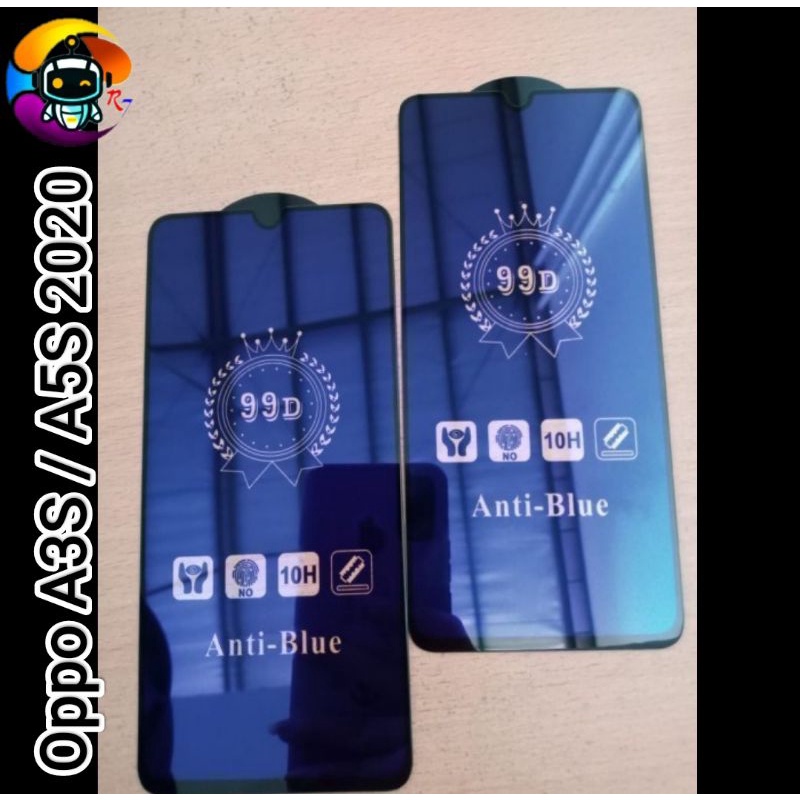 Tempered Glass Anti Gores Layar / Radiasi Oppo A3S 2020 / A5S 2020