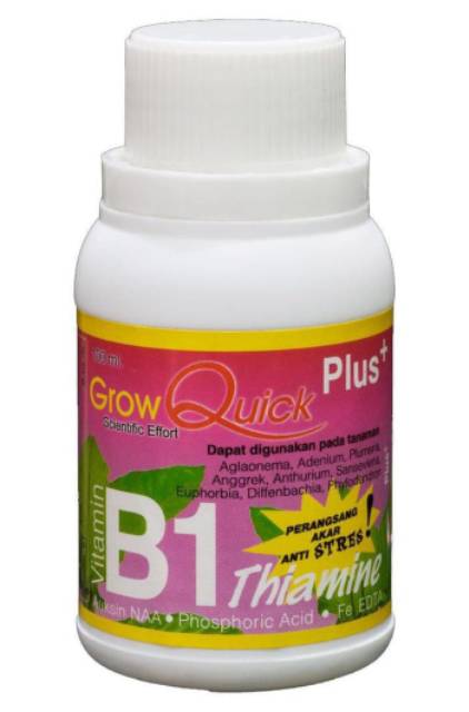 GROW QUICK VITAMIN B1 PLUS 100 ML PUPUK HORMON AKAR KEMASAN PABRIK - B1 GROW QUICK KECIL