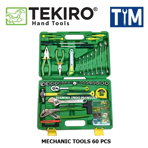 TEKIRO Mechanic Tools 60 PCS - Box Plastik