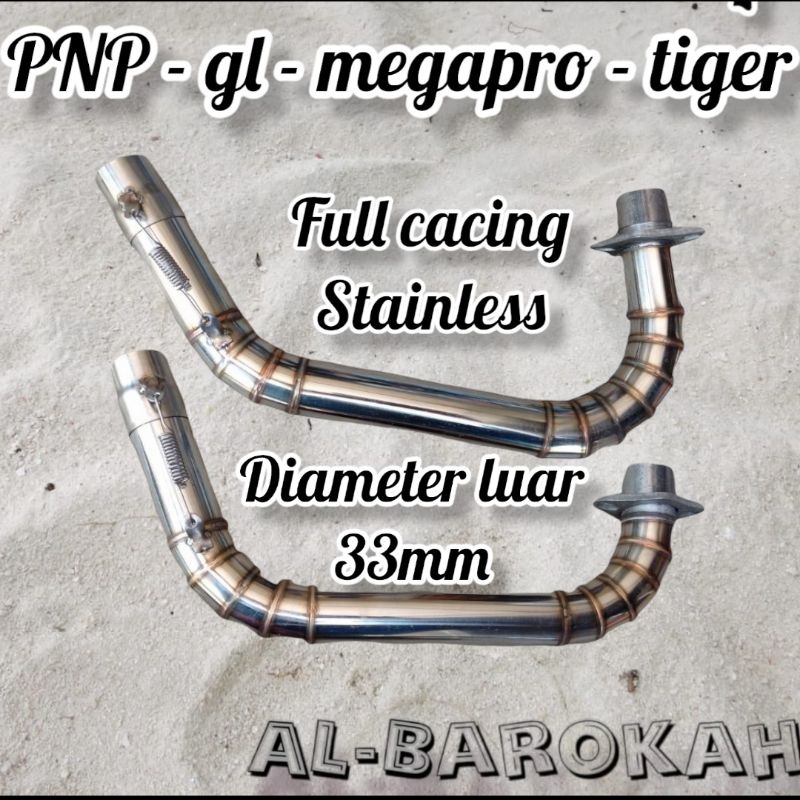 leheran knalpot stainless CB GL Megapro Tiger