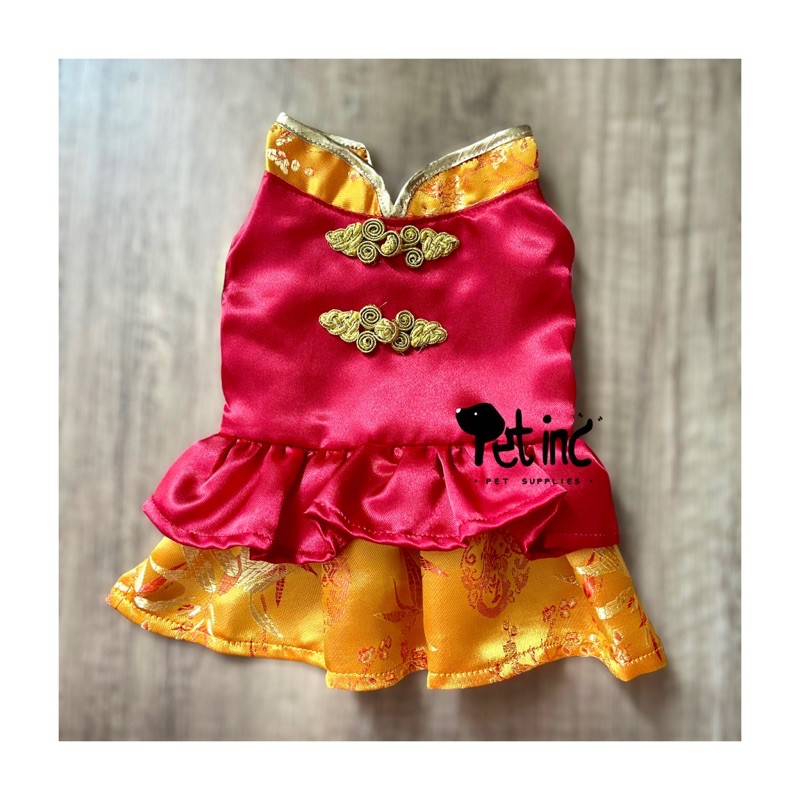 Gong Xi two tone crumble dress