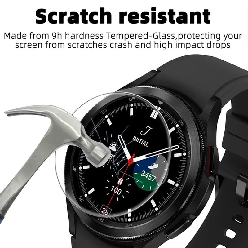 Film Pelindung Layar Tempered Glass Untuk Samsung Galaxy Watch 4 40 / 44mm Classic 42 / 46mm