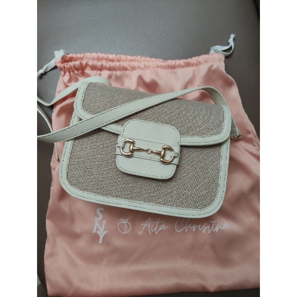 SNY the label jackson bag white canvas