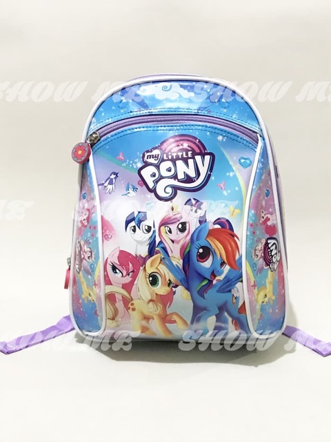 SHOWME Promo Tas Ransel Anak Sekolah PAUD - PG - TK- PONY BIRU UNGU