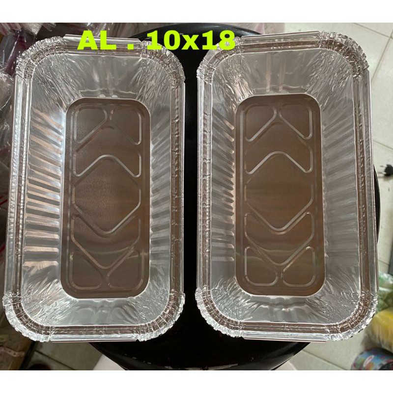 wadah aluminium foil P-670/45 / loyang aluminium foil untuk lasagna / wadah aluminium foil 10*20 cm