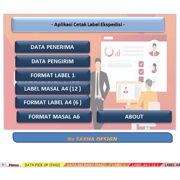 

Aplikasi Label menggunkan MS Excel