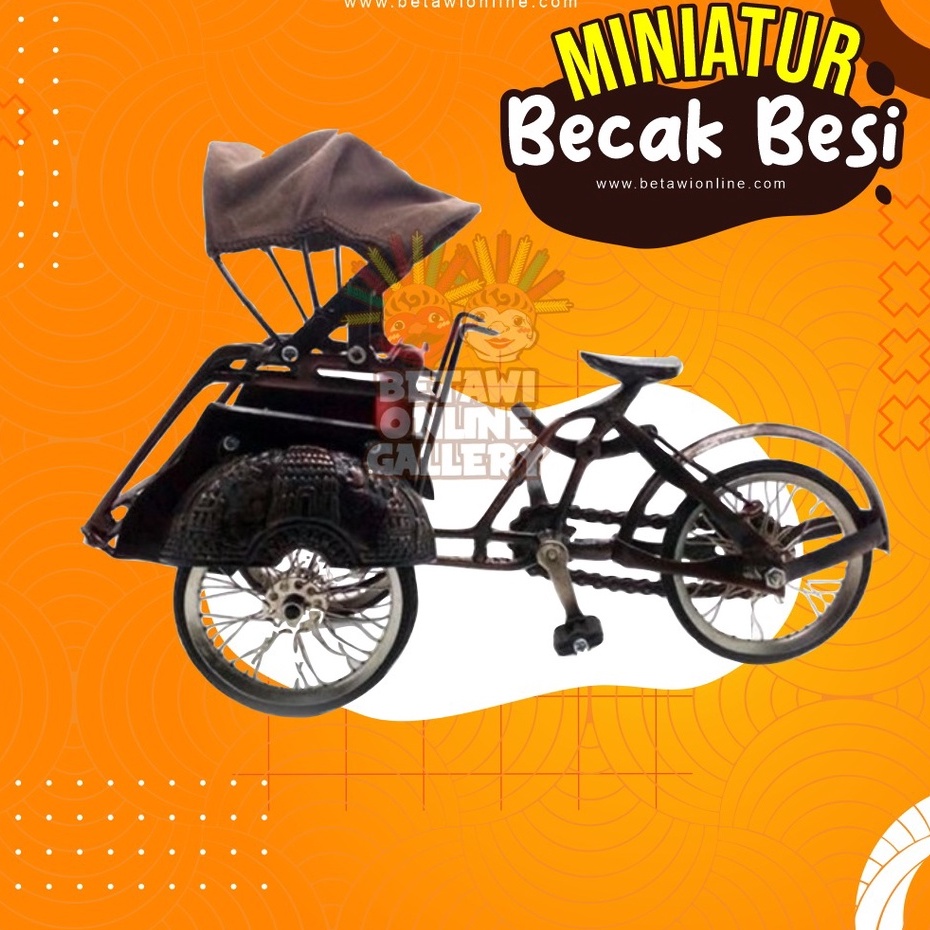 Miniatur becak besi