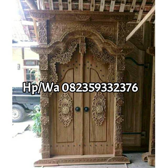 Pintu gebyok ukir jepara pintu rumah jawa