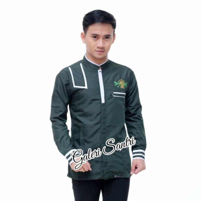 Baju Koko Nu Hijau Kemeja Nu