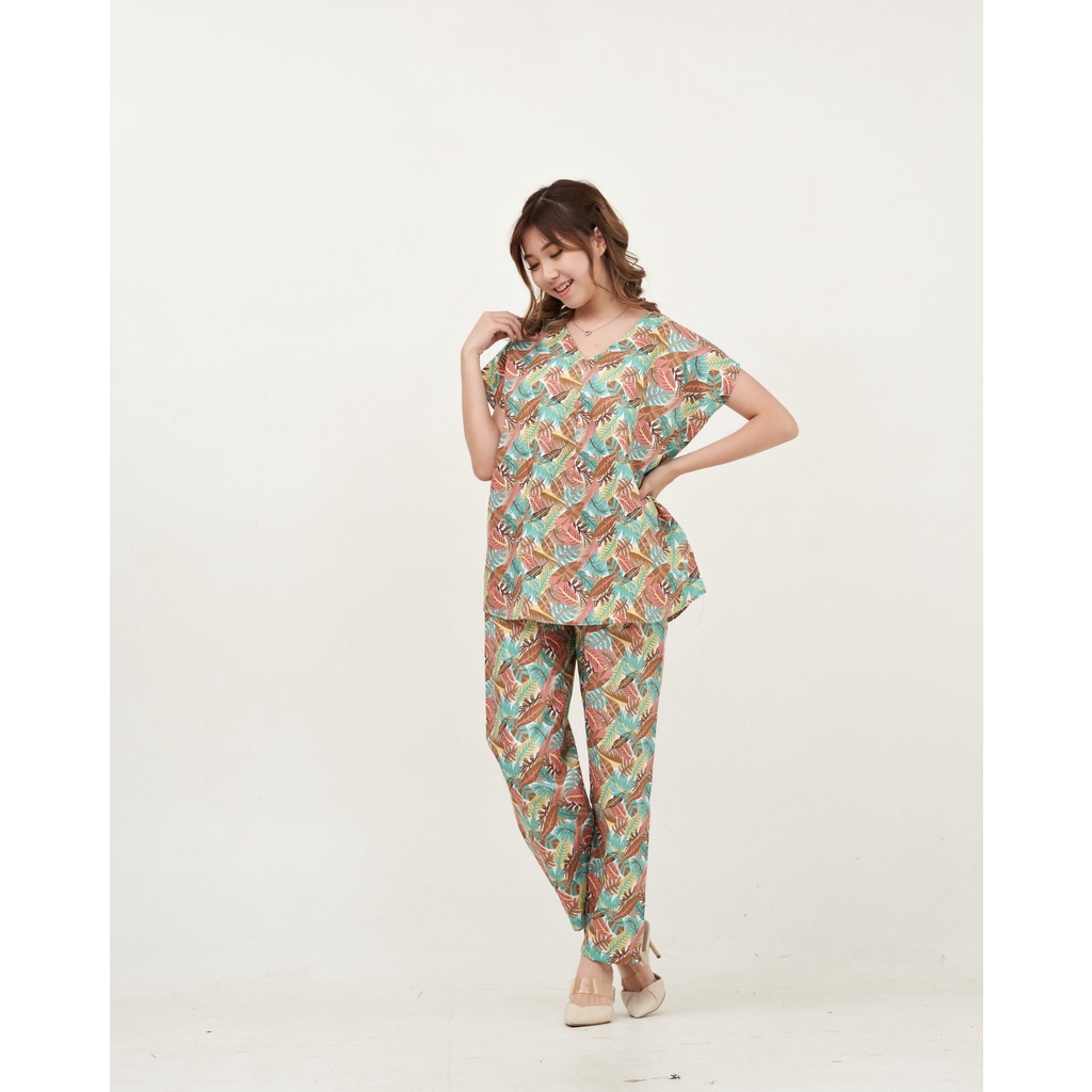 IZANY Piyama One set  Korean allsize Celana Panjang / Set Cel / Daily Set-KOREAN BRASLIA TOSCA