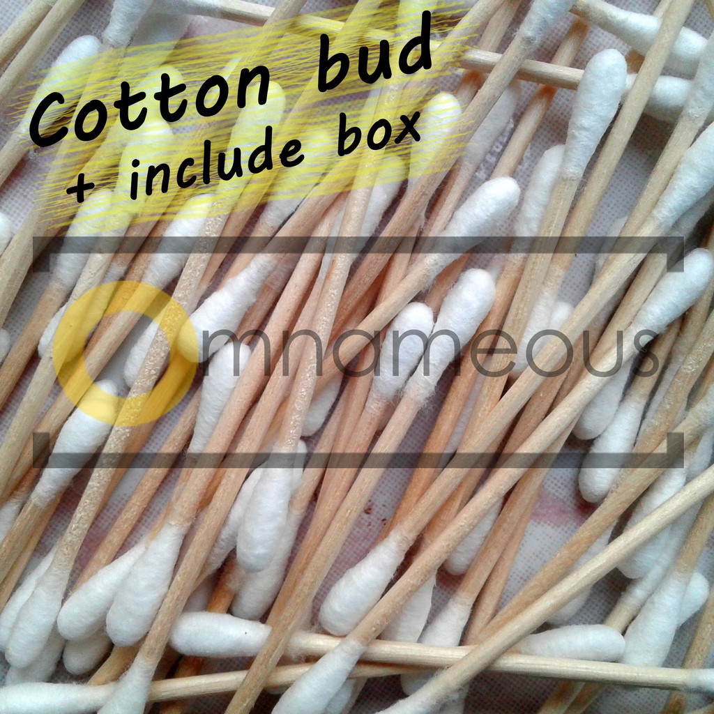 Cotton Bud Kayu + Box / Wooden Cotton Bud Swab
