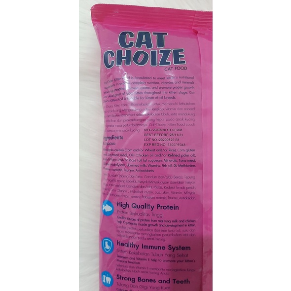 CAT CHOIZE KITTEN makanan kucing ukuran 20 kg