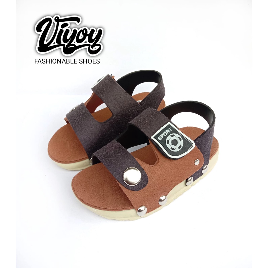 Sandal Anak Laki-Laki Model Terbaru Slop Motif Bola