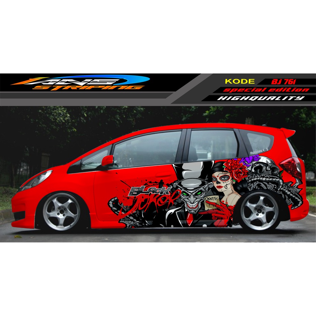 STICKER MOBIL HONDA BRIO AGYA JAZZ AVANZA YARIS / DECAL STICKER MOBIL JAZZ / STIKER MOBIL