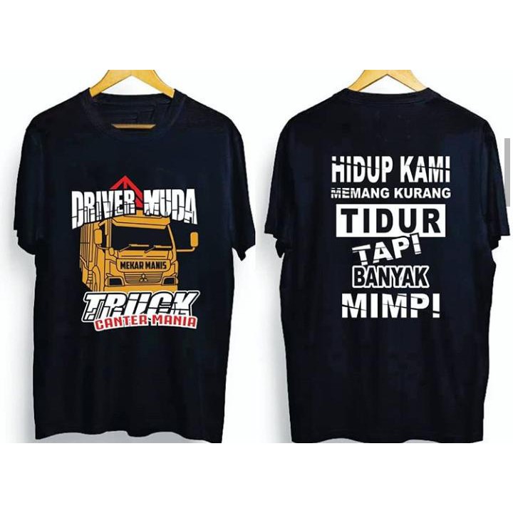 Kaos Truck Driver Muda distro zuperone Shopee Indonesia