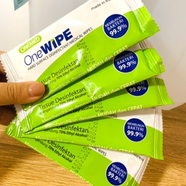 ONEMED OneWIPE Tissue Anti Bakteri 99.9% / VIRUS CORONA Tissue Desinfektan One Wipe Disinfectant