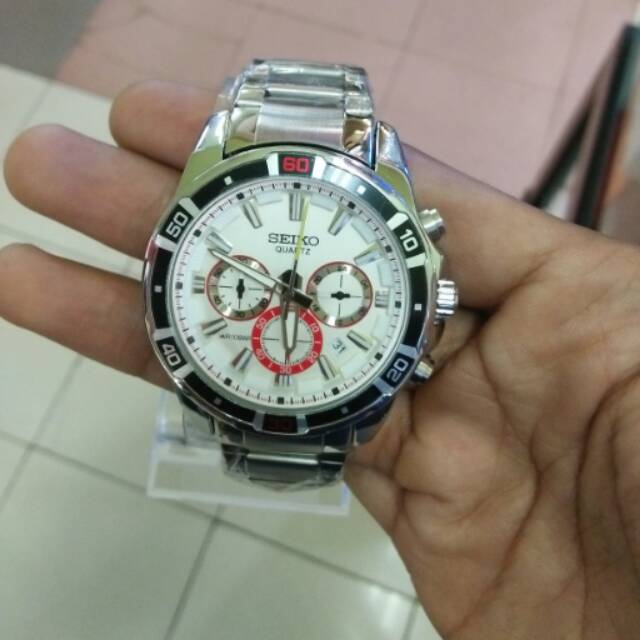 JAM TANGAN PRIA SEIKO KW SUPER CRONO DAN TGL ON