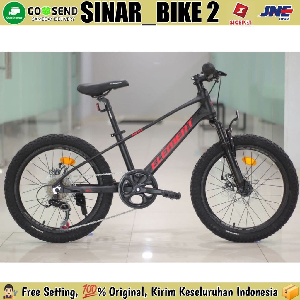 Sepeda Gunung 20 Inch MTB ELEMENT FORTIX Alloy 7 Speed Rem Cakram