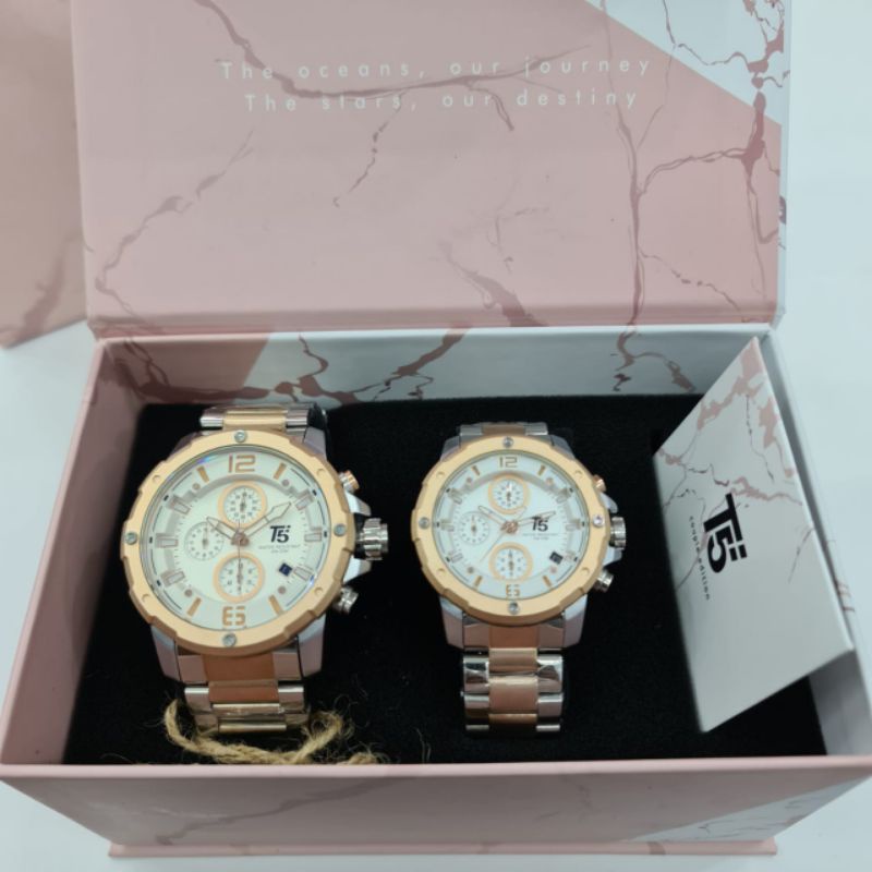 Jam tangan T5 H 3589 Couple original Jam tangan Couple T5 H3589 Garansi